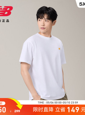 New Balance NB官方正品男潮流印花圆领T恤宽松舒适短袖AMT52392