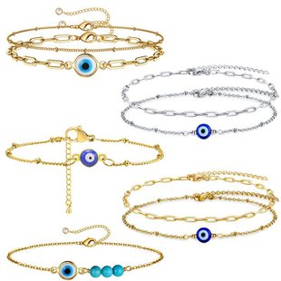 Stainless Steel Devil's Eye Bracelet Girls Cute Jewelry