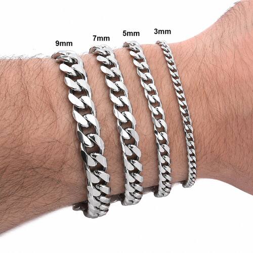 Vacuum Plated Fade-Proof Titanium Steel Cuban BraceletUnisex