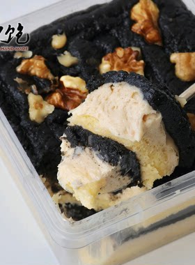 不饱的面包黑芝麻豆乳蛋糕盒子千层面包早餐手工盒子蛋糕