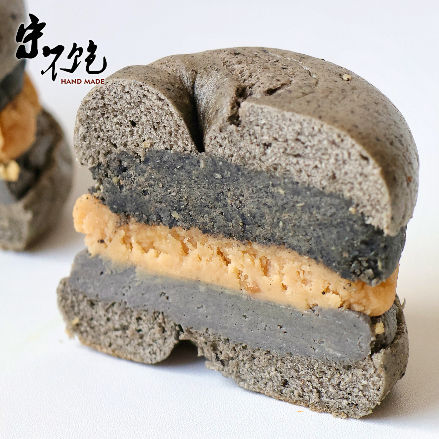 不饱的面包鲁邦种黑芝麻贝果欧式面包奶酪芝麻开门贝果堡手工早餐