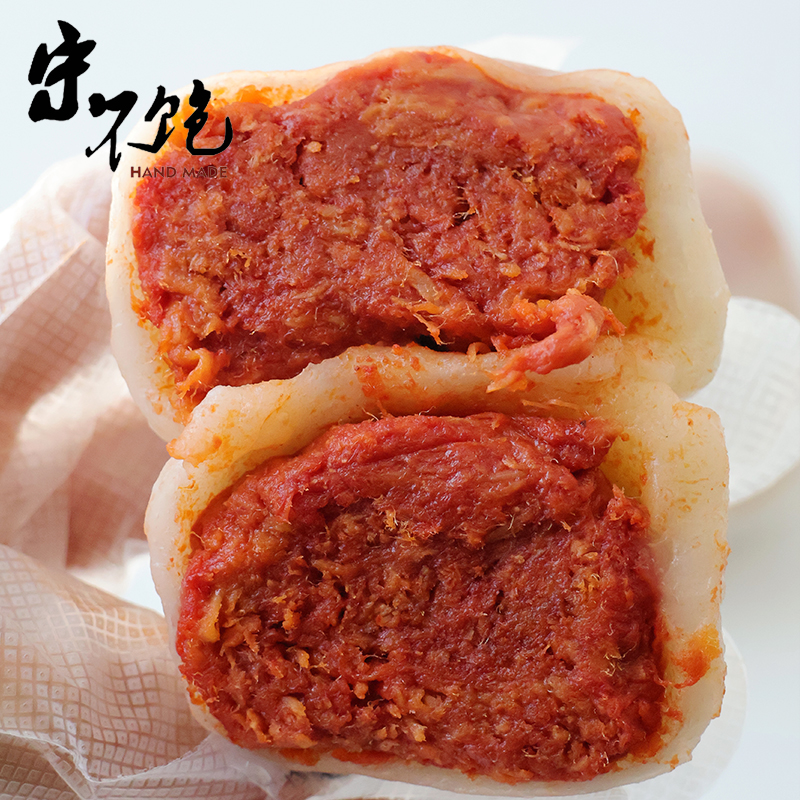 不饱的面包番茄辣肉松糯米团肉松饼大福咸蛋黄拉丝麻薯球点心早餐