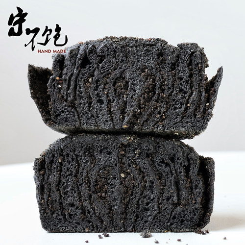 不饱的面包黑芝麻千层卷手工早餐黑芝麻米面包卷欧包