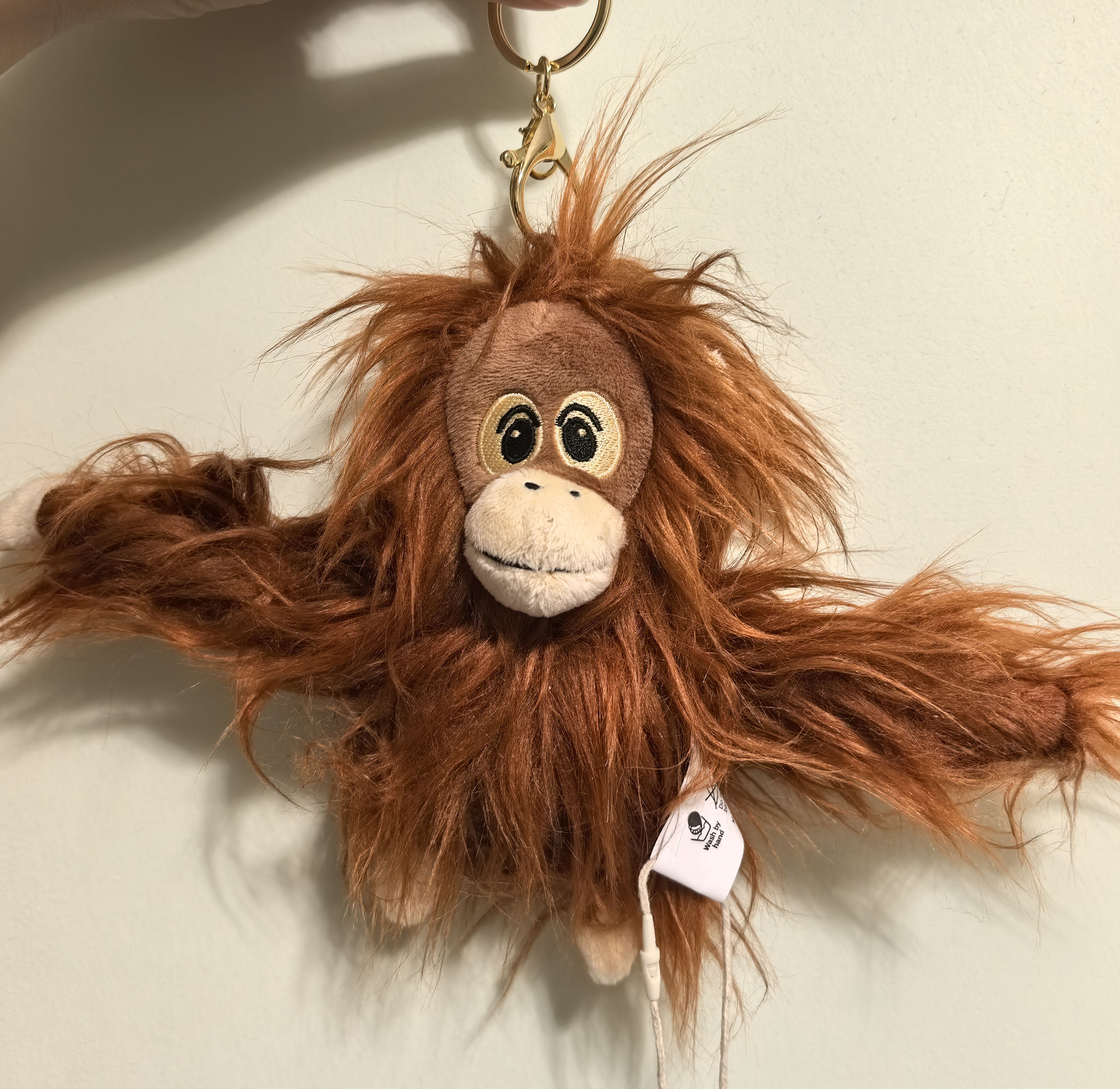 【新品】红山动物园毛栗子炸毛红毛猩猩挂件，胳膊多关节可摆姿态