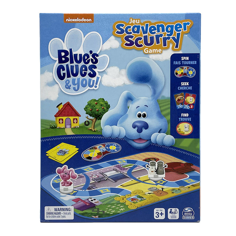 nickelodeon blues clues蓝色斑点狗儿童卡牌飞行棋桌面游戏玩具