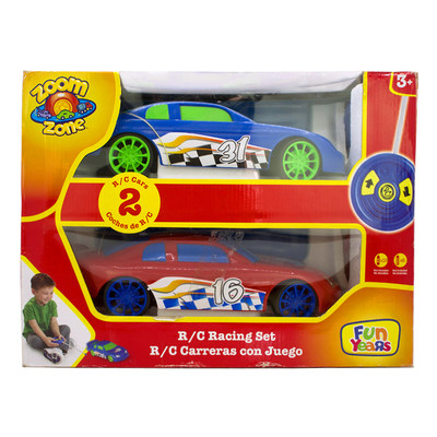 TOYSRUS FUN YEARS ZOOM ZONE较小儿童简易操控遥控车2个装玩具车