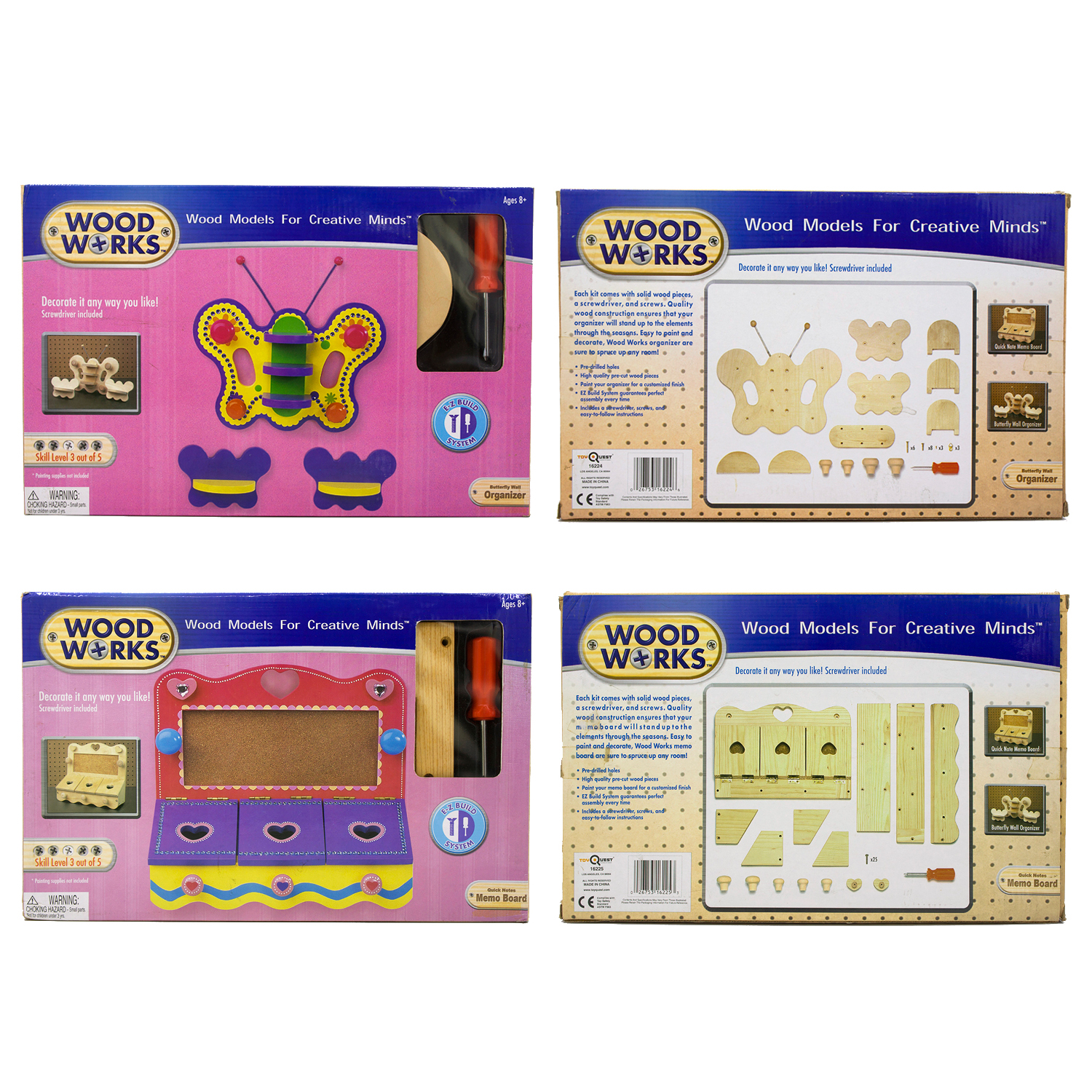 TOY QUEST WOOD WORKS儿童diy手工创作组装木制模型工具积木玩具