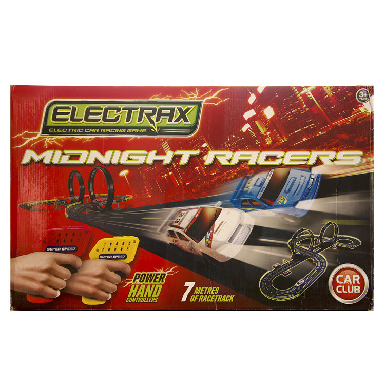CAR CLUB ELECTRAX 대규모 랩 카운팅 더블 링 입체 트랙 전기 충격 2인 경기 원격 제어 자동차