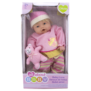 SMALLWORLD TOYS Olivia身体柔软手抱安抚婴儿带头发仿真娃娃46CM