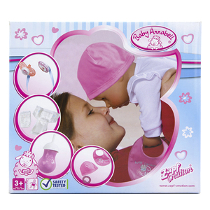 夏芙Zapf baby annabell尿布奶瓶奶嘴口水巾安娜仿真娃娃配件套装