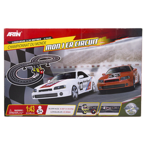 ARTIN 8字环形立体电击磁性轨道遥控车1:43双车比赛对抗儿童玩具