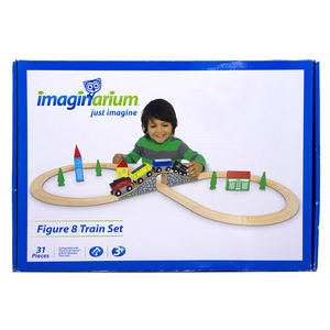 imaginarium Figure 8 Train Set磁性火车木质拱桥8字型轨道玩具