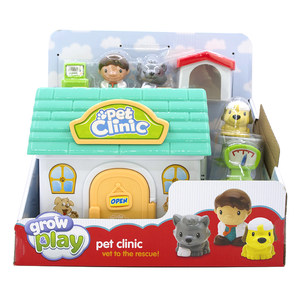 GROW PLAY CARRY ALONG PET CLINIC医生宠物医院场景过家家玩具