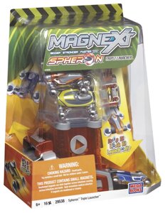 MEGA BLOKS美家宝极速弹射磁性车发射器儿童玩具MAGNEXT SPHERON