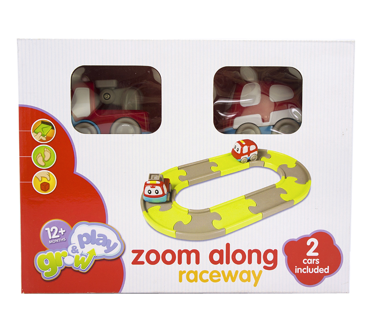 play grow儿童轨道滑行卡通工程消防玩具小车zoom along raceway