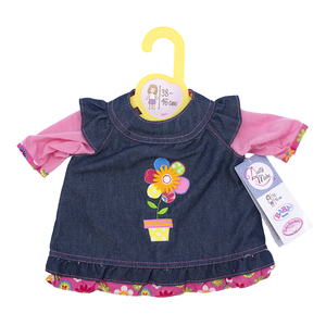 ZAPF夏芙baby Annabell安娜born邦邦娃娃配套牛仔服连衣裙子Dolly