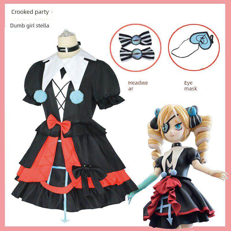 哑女斯黛拉cos服cosplay逃出惊魂夜儿童礼服cos服全套便宜套装