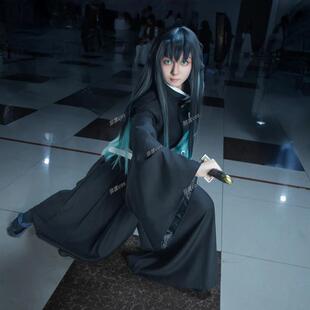时透无一郎cos服鬼灭之刃无限城篇剧场版cosplay套装假发木屐武器