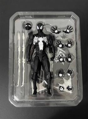 漫威MESS TOYS黑色邻居共生体蜘蛛侠毒液战衣关节可动手办模型男