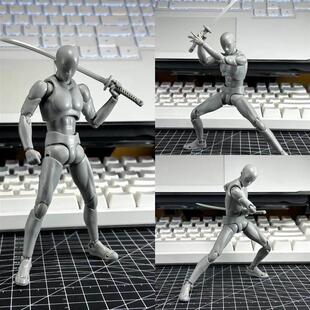 SHF人体学生绘画素描男女素体Dummy手指多全关节可动人偶拼装模型