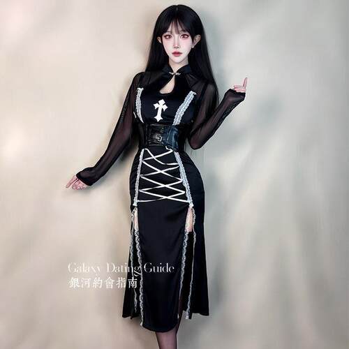 银河约会指南 修女cos服护士装二次元制服哥特风性感女仆装连衣裙