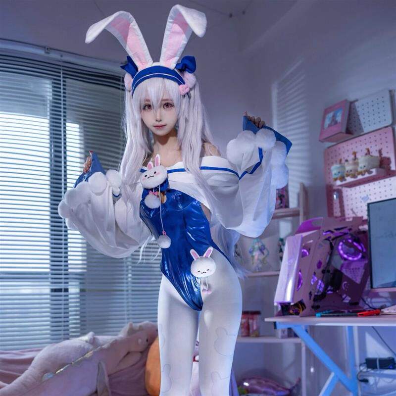 碧蓝航线cos服装兔女郎拉菲cosplay假发白丝鞋子全套性感私房纯欲