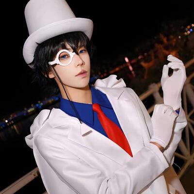 怪盗基德cos服名侦探柯南大电影黑羽快斗cosplay动漫装男假发道具