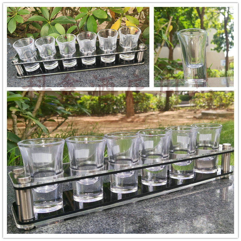 亚克力子弹杯架烈酒杯杯架塑料白酒杯架子一口杯透明架鸡尾酒杯架