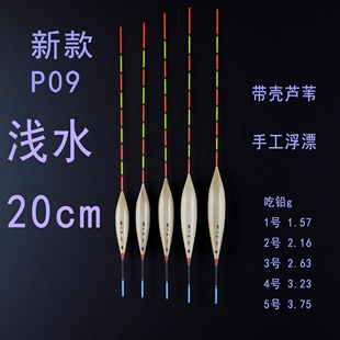 浅水飞铅芦苇浮漂P09P10水皮漂赛小仙带壳芦苇手工浮漂阿卢同款