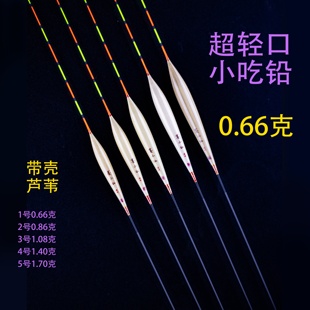 A52轻口小吃铅带壳芦苇浮漂赛小仙阿卢同款 鲫鱼浮漂大棚掐鱼