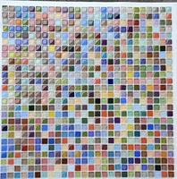 10 small particle glass crystal, full-body ceramic Mosaic tiles, balcony, hotel, club, entrance, TV background wall thumbnail 5