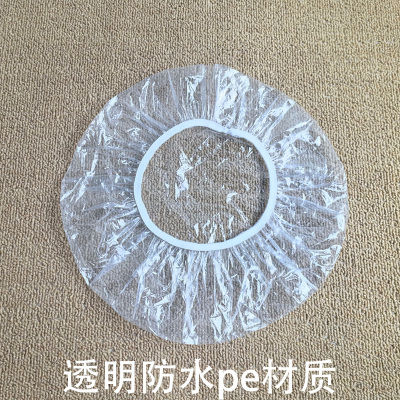 加厚一次性浴帽头套高压透明防水成人淋浴帽塑料染发女洗头澡防护