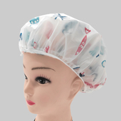 加厚浴帽防水沐浴帽淋浴单层头套帽厨房防油烟帽子女士款 洗澡发套