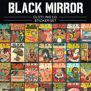 可移除 复古漫画海报风格 包邮 拉杆箱贴纸 27小张Black Mirror黑镜