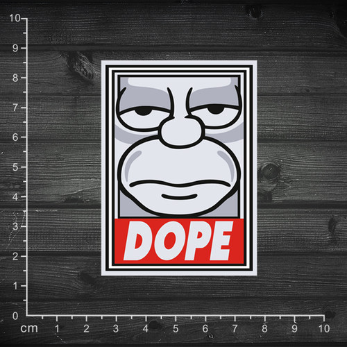发10张恶搞辛普森 DOPE 卡通 笔记本贴纸 潮流贴纸 死飞 防水箱贴