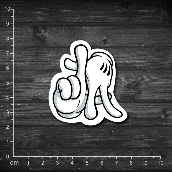 单张 la手势 swag 潮流 笔记本贴纸 防水箱贴 死飞贴纸 滑板贴纸