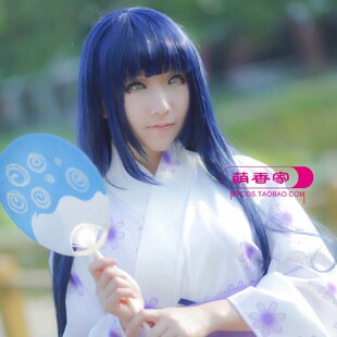 萌香家火影忍者假发日向雏田假毛关羽云长古手梨花cosplay假发