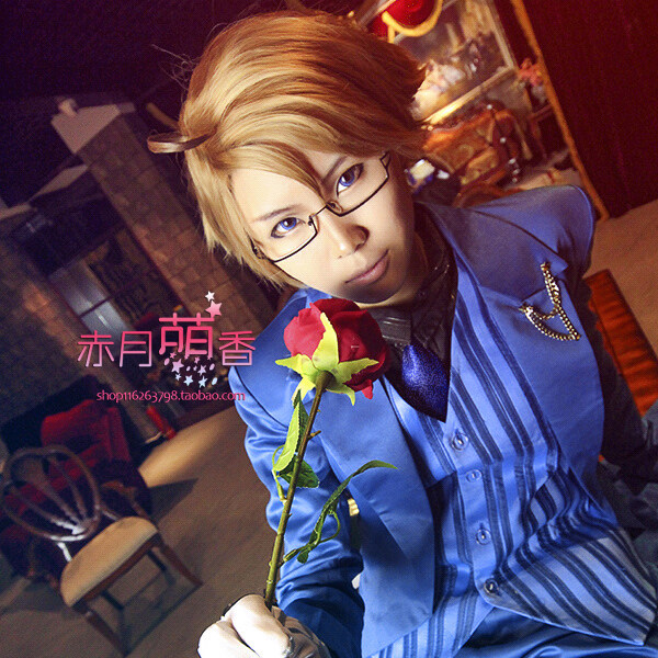 萌香家美国 阿尔弗雷德 无头骑士/纪田正臣 亚麻色cosplay假发