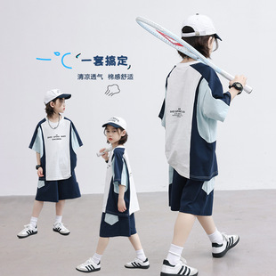 男童夏装运动短袖套装2026新款中大儿童夏季炸街夏款男孩两件套潮