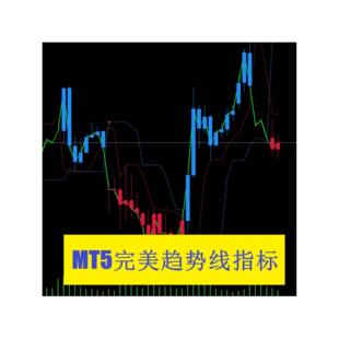 MT5完美趋势线指标 双均线交叉变色外汇黄金趋势工具买卖点提示