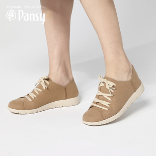 Pansy日本子女新款 春夏款 4053 休闲运动软底轻便舒适妈妈踩跟单鞋