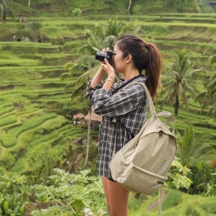 韩国 Full简约商务创意分层收纳轻便双肩包学生男女旅行背包