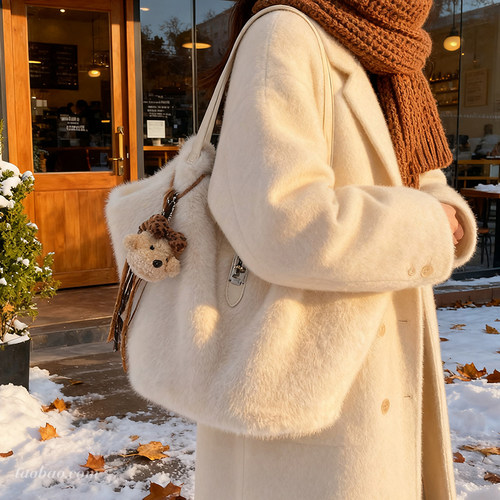 毛茸茸包包女2025新款通勤百搭