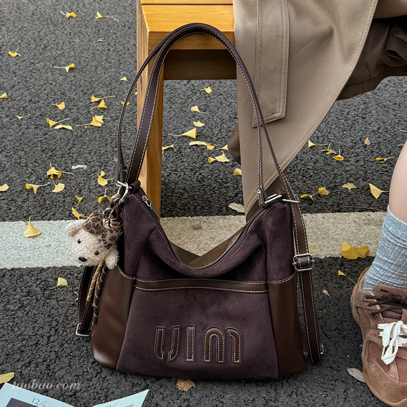 复古大容量双肩包通勤托特包