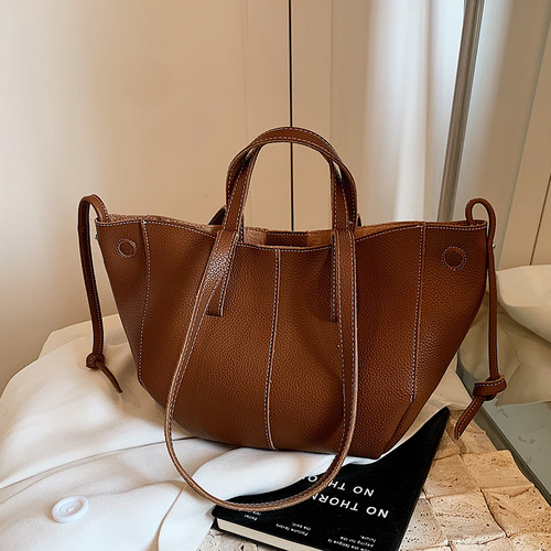 法式手提托特包大容量单肩腋下包