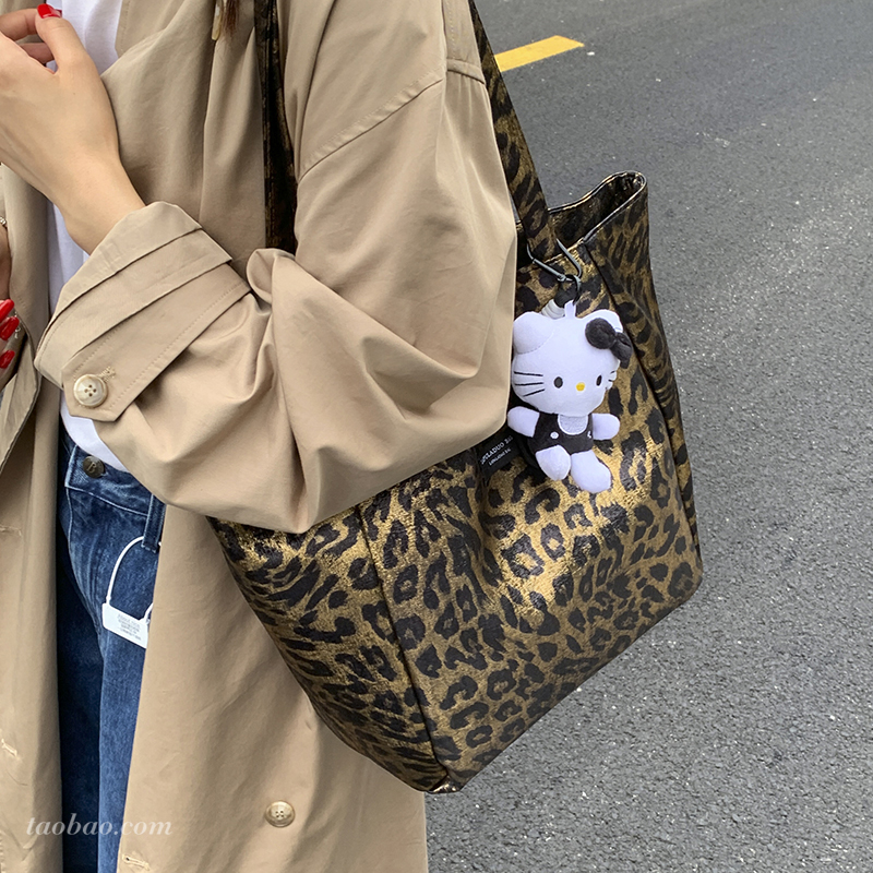 2025新款豹纹托特包大容量