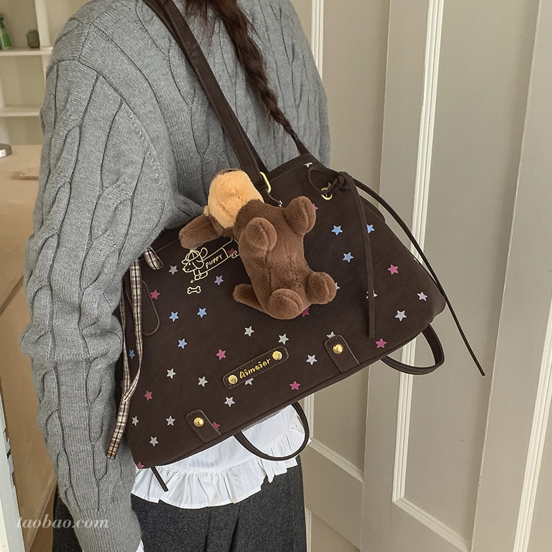 时尚复古大容量包包女2026新款通勤多用双肩后背包休闲单肩斜挎包,箱包皮具/热销女包/男包,托特包,淘宝优惠券,粉丝福利购,淘宝优惠卷