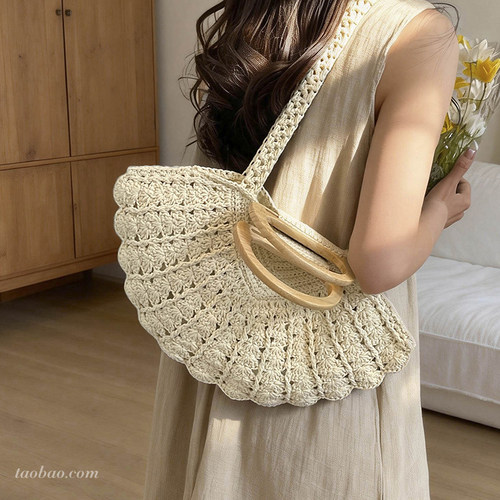 小众高级感编织大容量通勤托特包