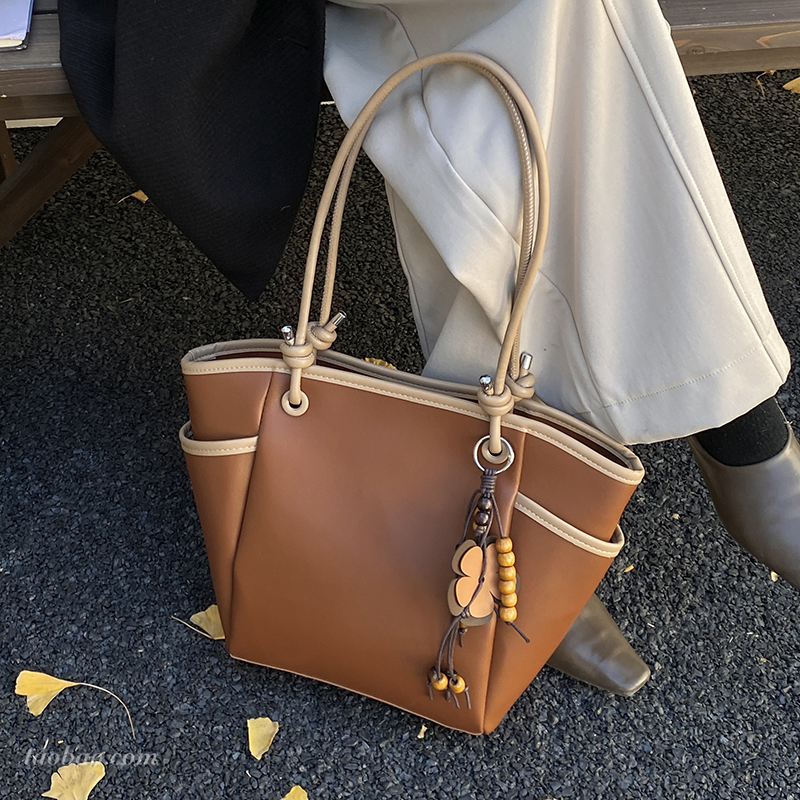 复古大容量通勤百搭托特包