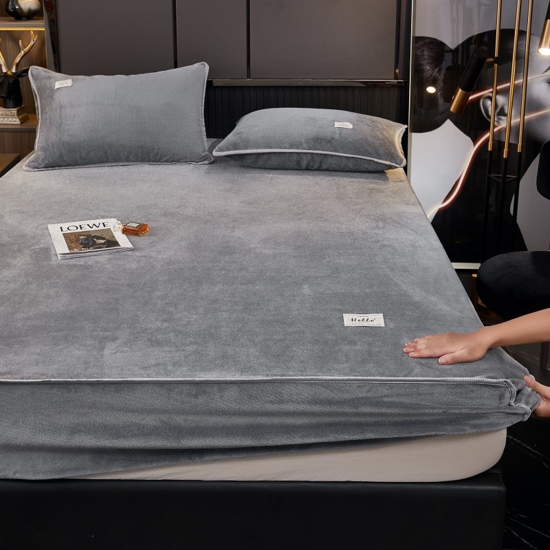 床笠珊瑚绒加绒水晶绒单件全包床罩床套法莱绒牛奶绒床垫三件套3,床上用品,床笠,淘宝优惠券,粉丝福利购,淘宝优惠卷